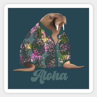 Cute Aloha Walrus Magnet